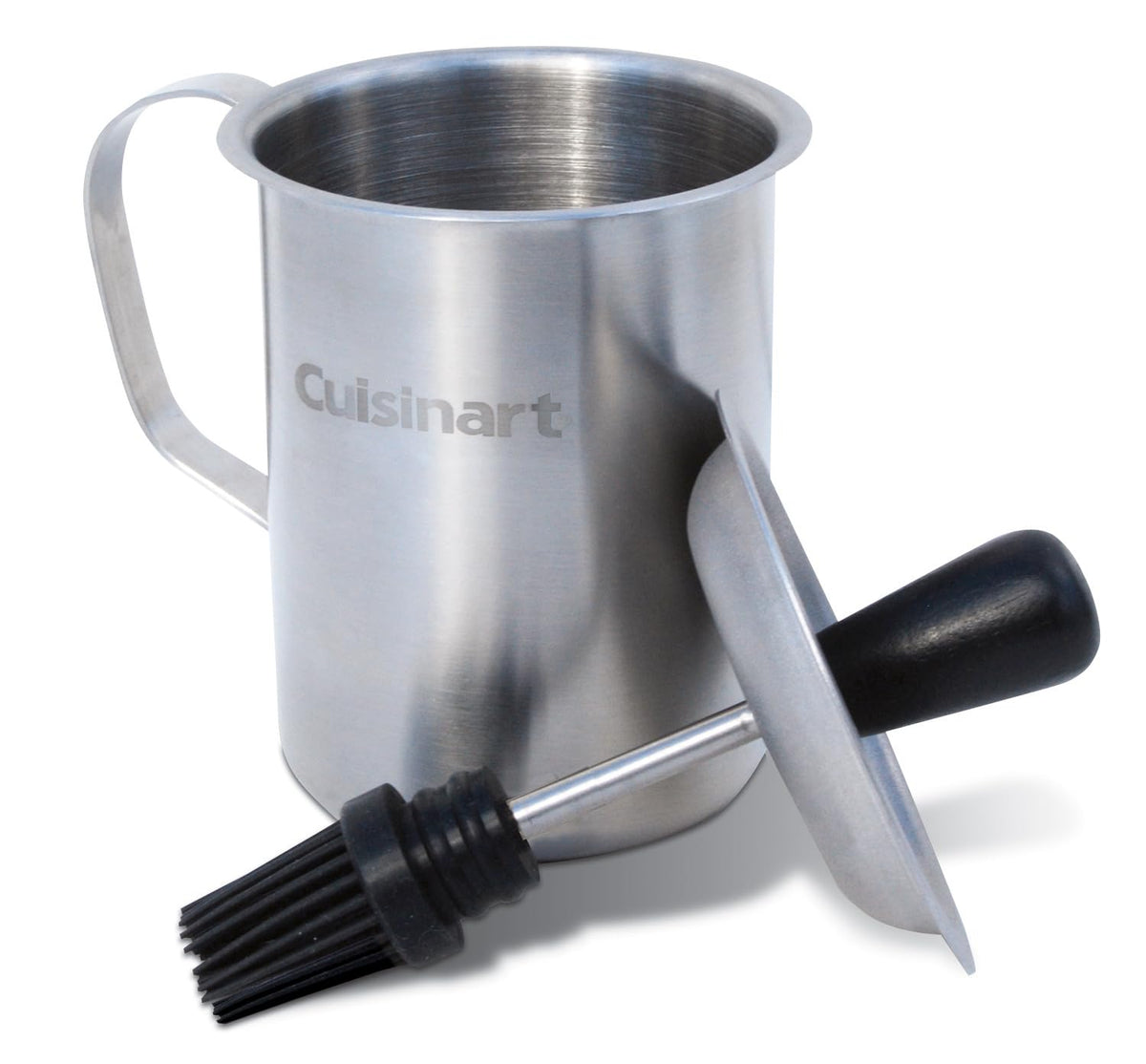 Cuisinart sauce pot with 16 oz capacity and integrated basting brush for even coating.