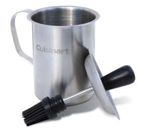 Cuisinart sauce pot with 16 oz capacity and integrated basting brush for even coating.