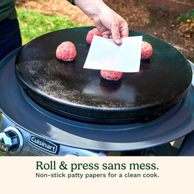 Cuisinart Smash Burger Kit patty papers keeping smash mess-free