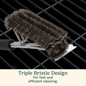 Cuisinart three-rows bristle design increases contact