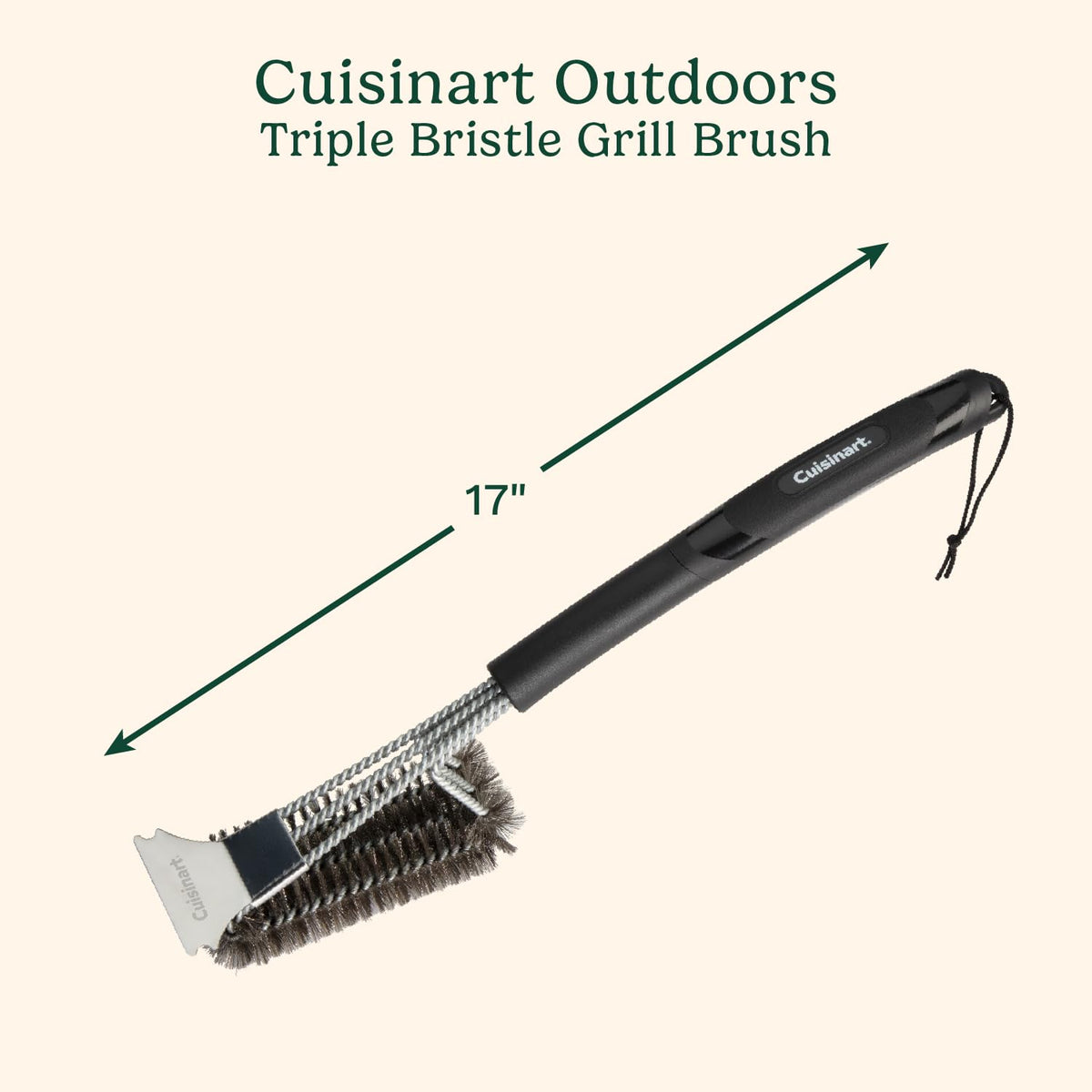 Cuisinart 17-inch angled-handle grill brush reaches tight spots