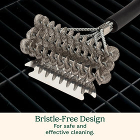 Cuisinart Triple Coil Brush flexible coils reaching grill sides and hard to clean spots