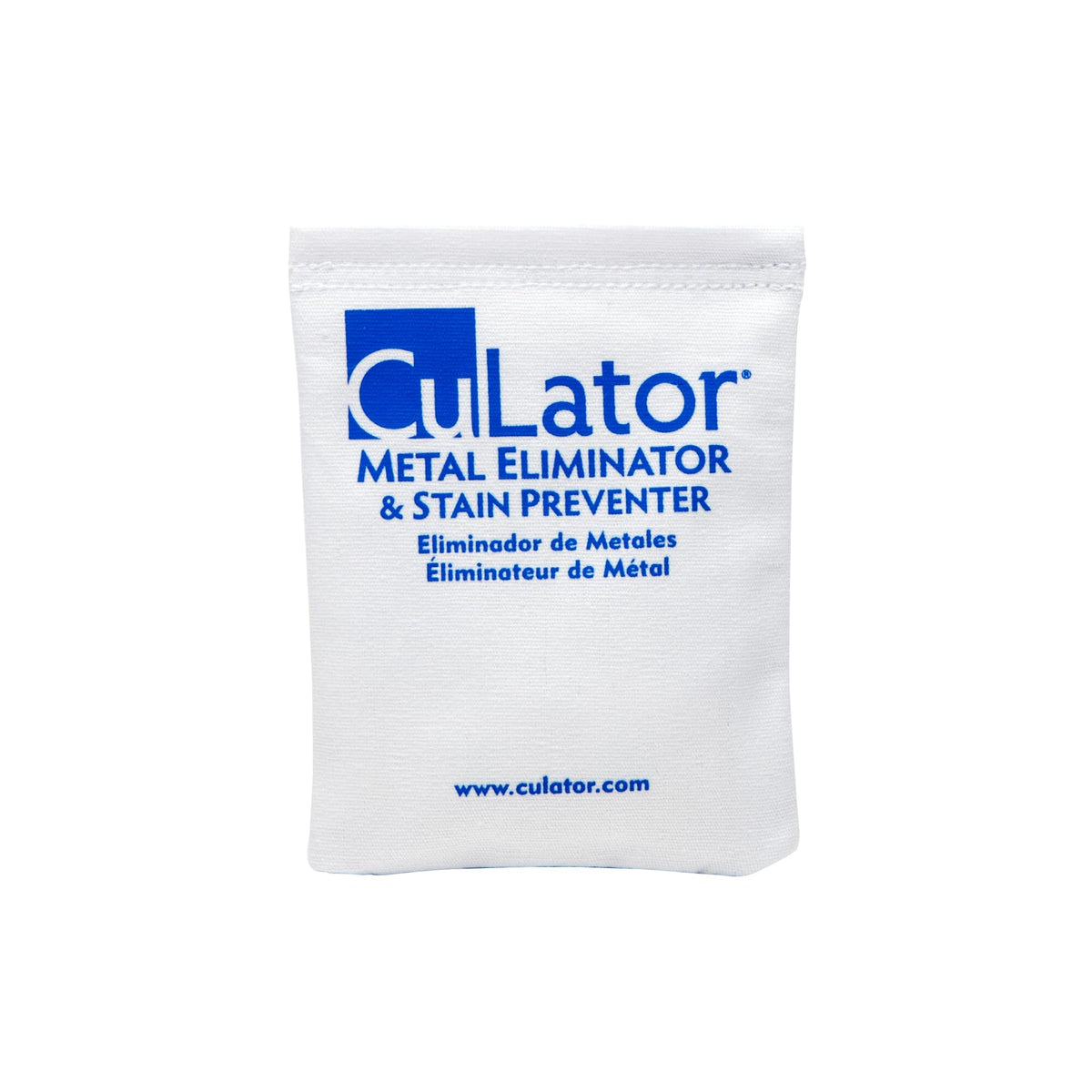 CuLator PowerPak 1.0 removes copper, iron, and manganese to improve water clarity.