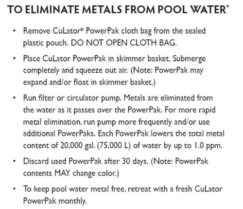CuLator PowerPak 1.0 designed for residential pools and spas up to 20,000 gallons.