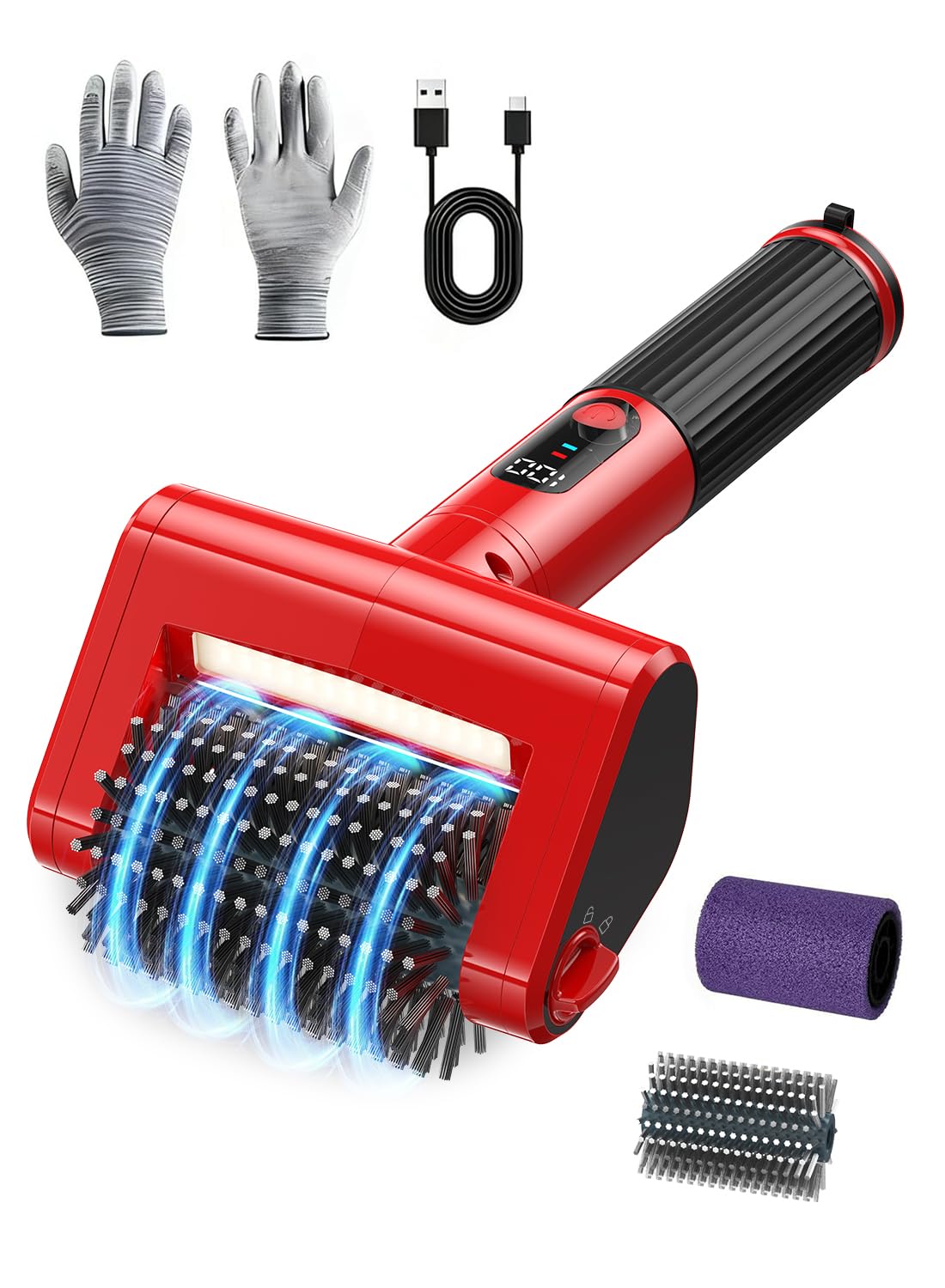 CuLiDing 800RPM grill brush quickly removes grease from gas grates.