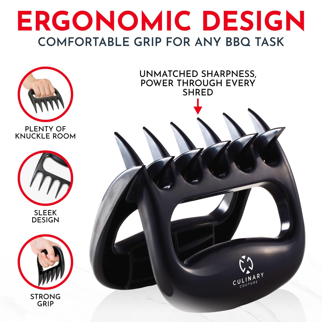 Culinary Couture heat-resistant nylon claws withstand high temperatures during handling.