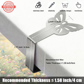 Cunglin butterfly design tablecloth clip grips edges securely for outdoor setup.