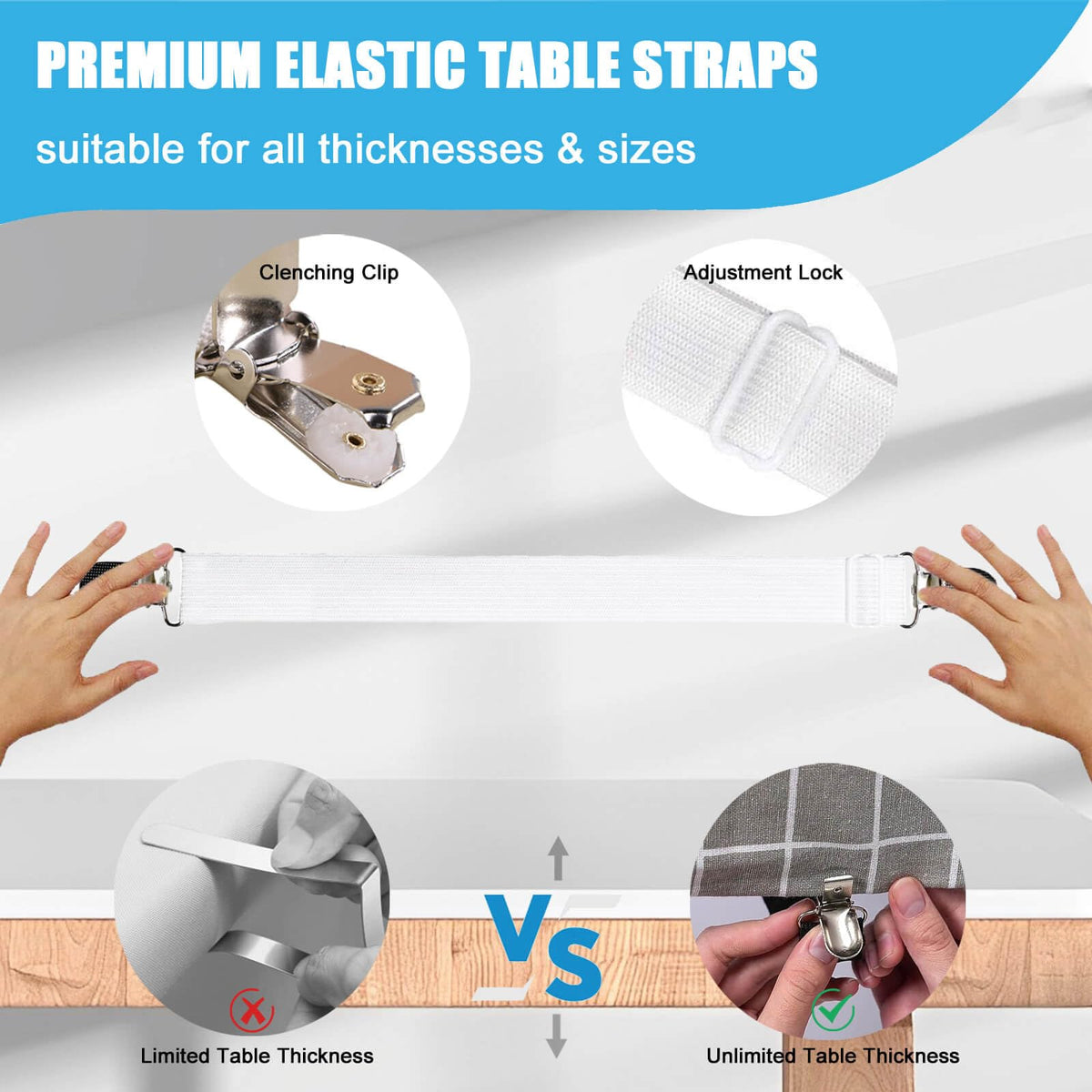 CUNGLIN clamp grips firmly to prevent slips during meals