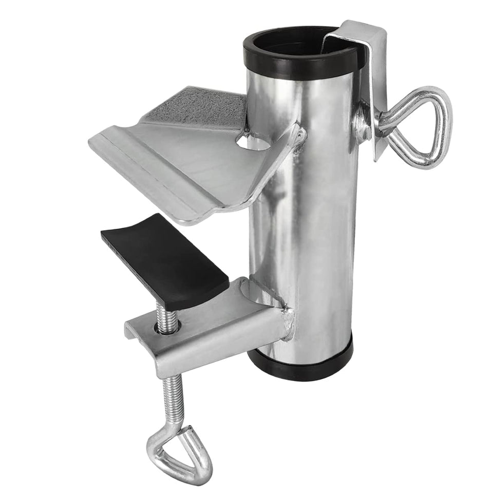 Cunguv upgrade umbrella clamp stand securing a patio pole for shade