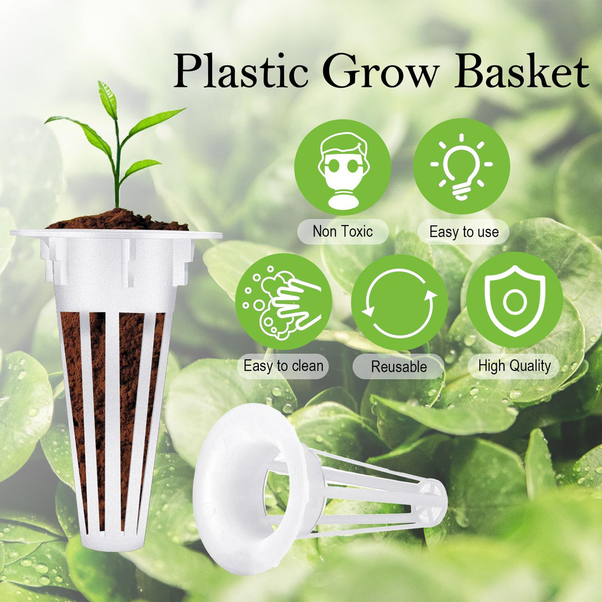 Cunhill planting basket fits most hydroponic systems.