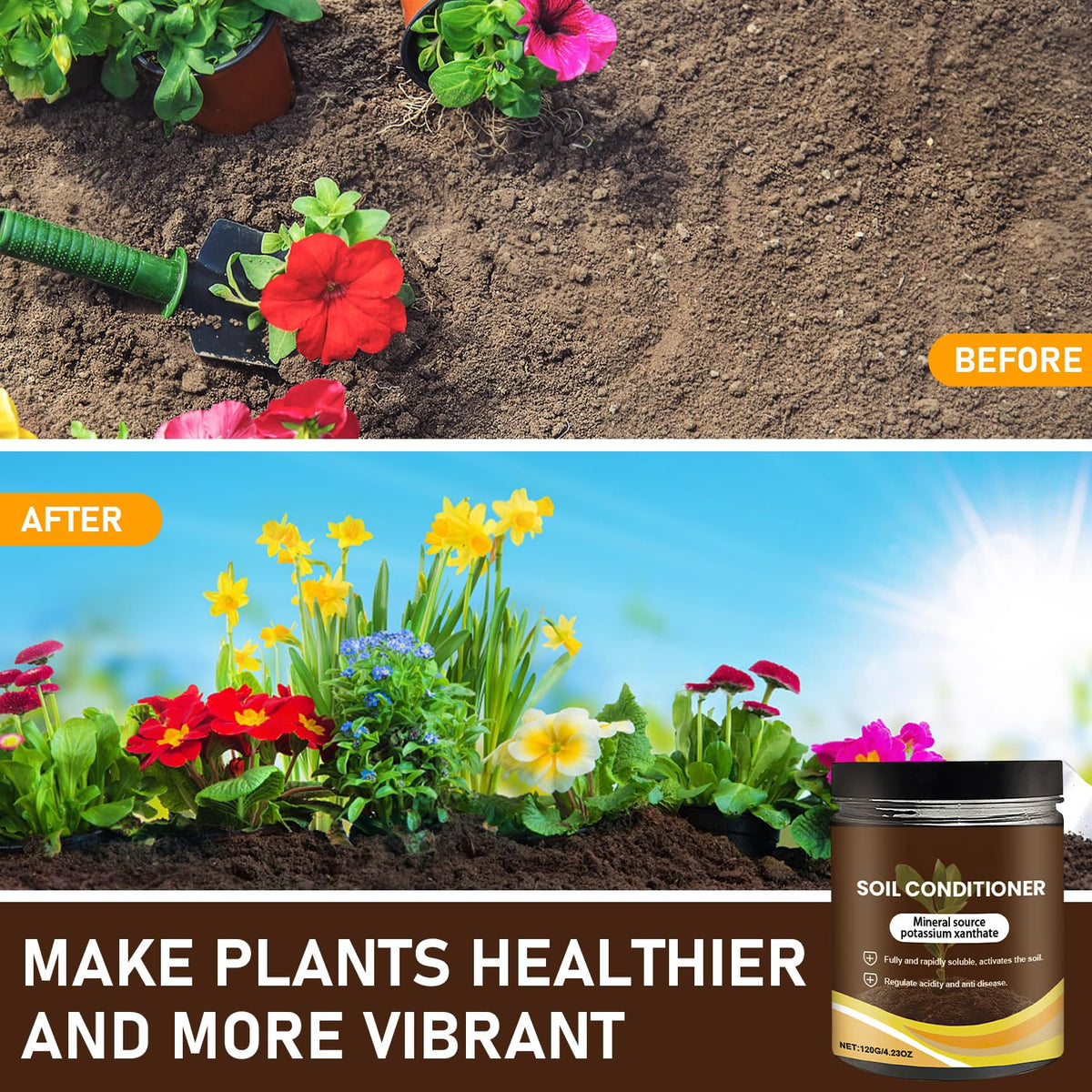 Cuoct Soil Pro Activator close-up label highlighting vitality