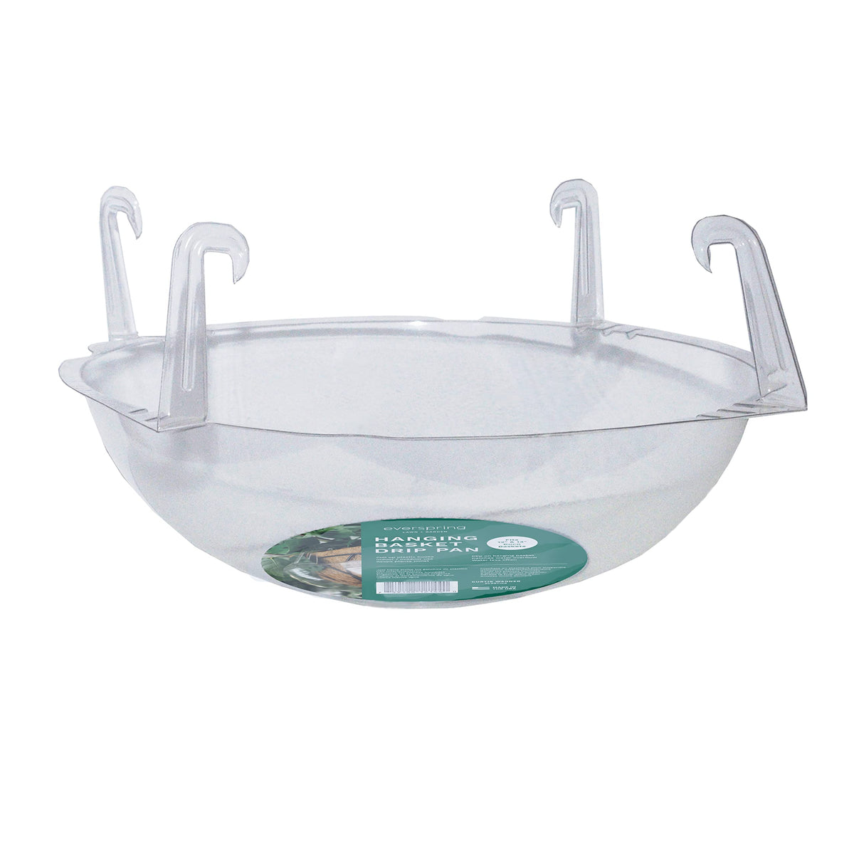 Curtis Wagner Plastics hanging basket tray for indoor and outdoor use.