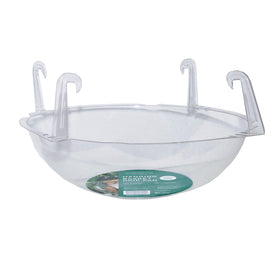 Curtis Wagner Plastics hanging basket tray for indoor and outdoor use.