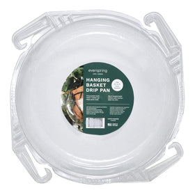 Curtis Wagner Plastics snap-on drip pan installs under baskets from 8 to 14 inches.