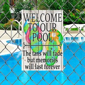 Cusde wall art tin sign, waterproof and durable for outdoors.