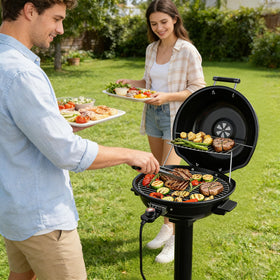 CUSIMAX electric grill even heat with dual U tubes delivers consistent results.