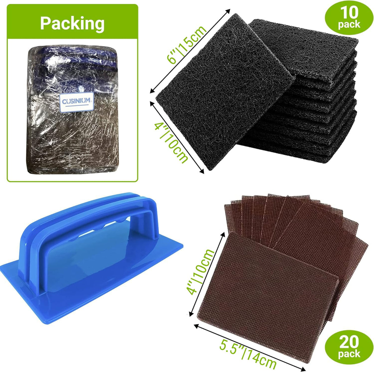 CUSINIUM griddle polish pads provide fast, even shine for pans.