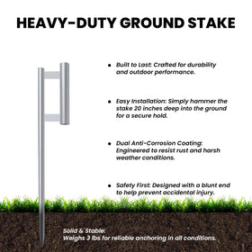 CUSTOMTREND anodized aluminum pole resists wear in sun and rain.