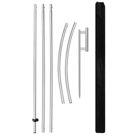 CUSTOMTREND feather flag pole kit at full 15ft height for outdoor promotion.