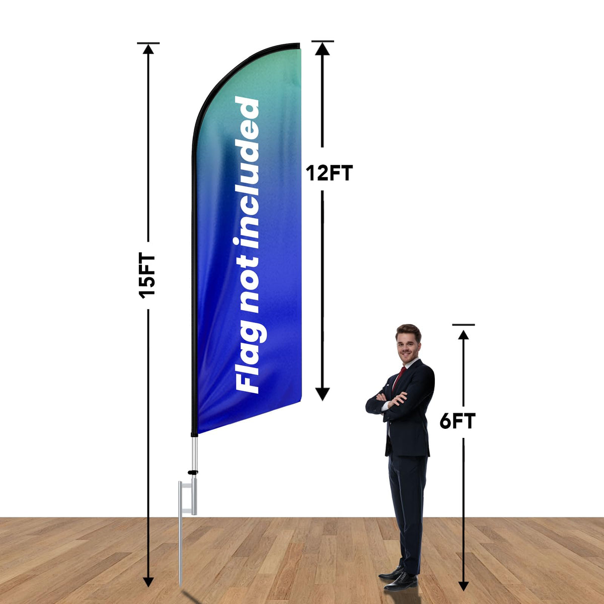 CUSTOMTREND ground spike in soil provides stable support for windy sites.