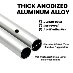 CUSTOMTREND quick flag pole attachment enables fast setup.