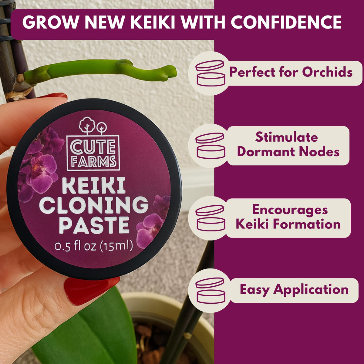 Cute Farms Keiki Cloning Paste dormant nodes close-up shows potential for new growth.