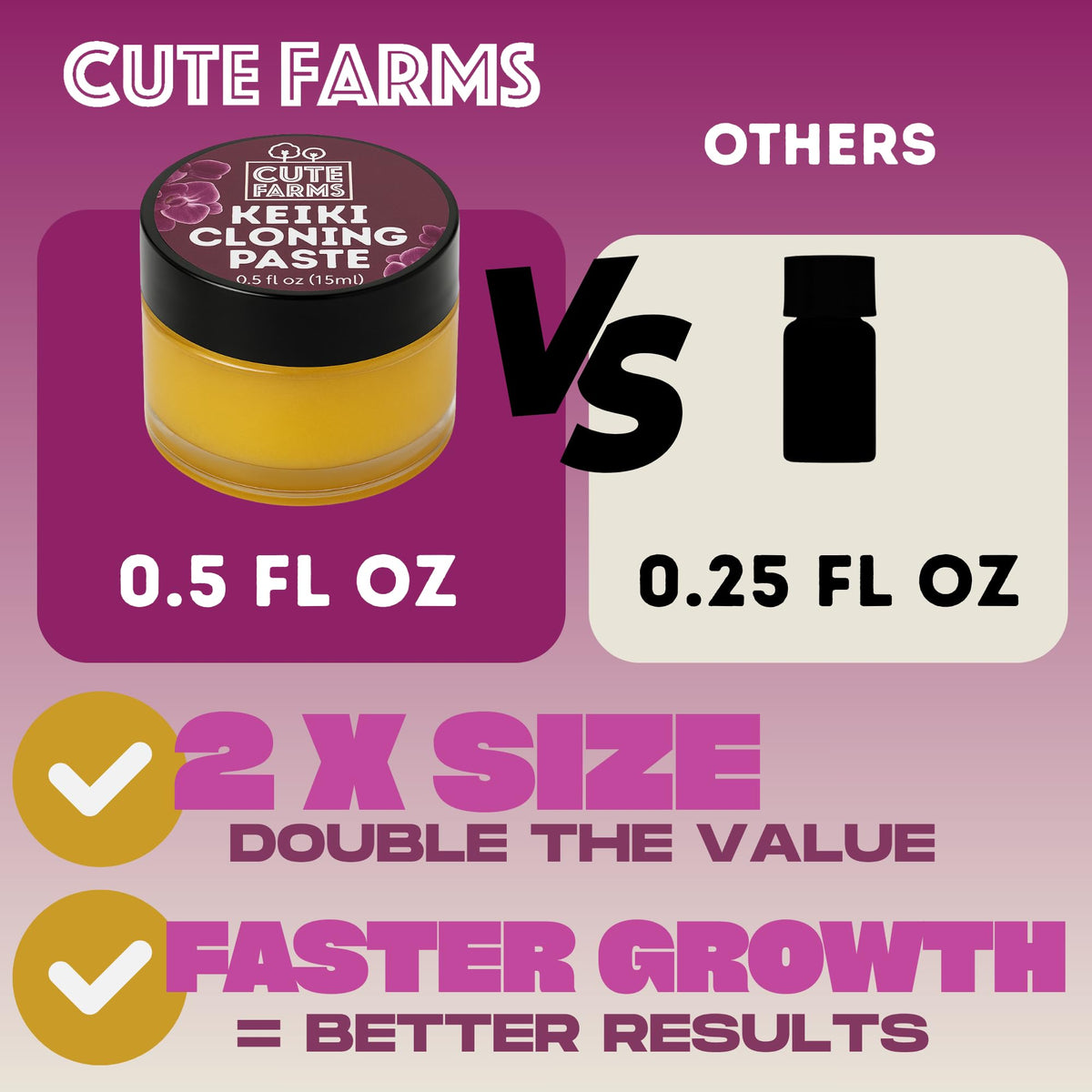 Cute Farms Keiki Cloning Paste lanolin sheen visible in the tube.