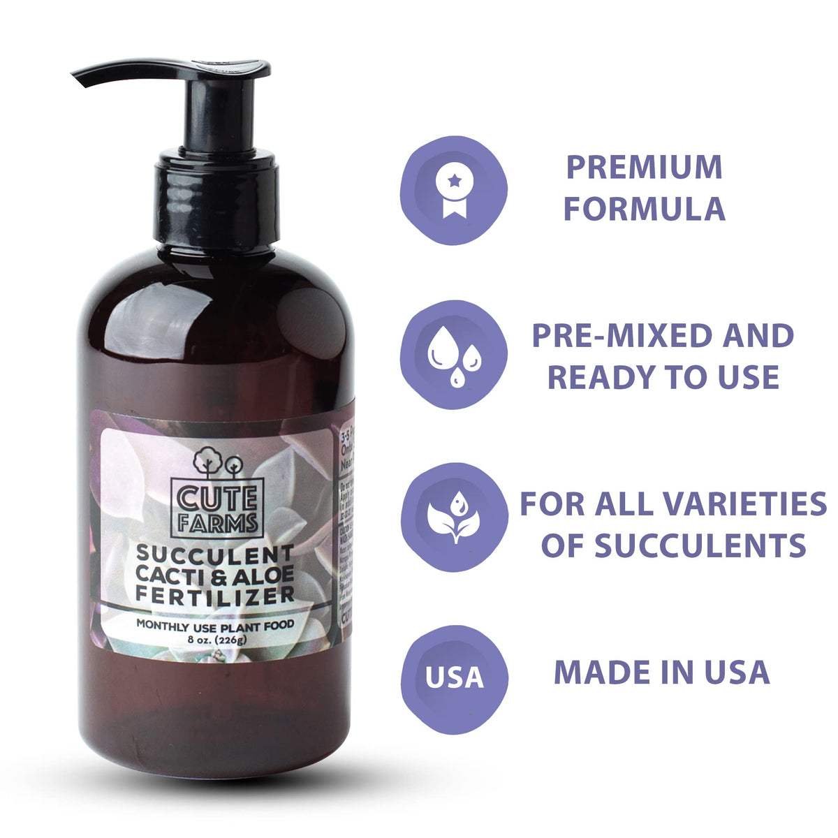 Cute Farms USA-made label ensures quality and reliability.