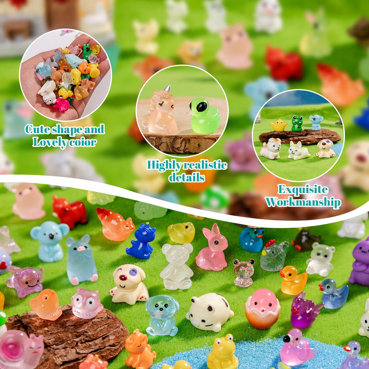 Cuteseven fairy garden resin creatures for whimsical glow