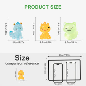 Cuteseven 50-piece glow-in-the-dark set shown as a gift-ready collection