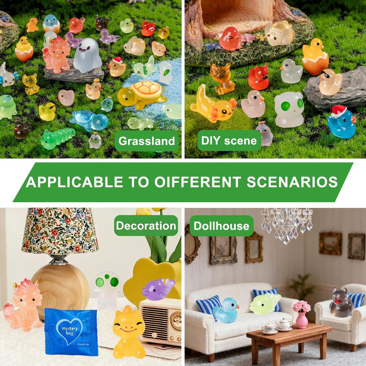 Cuteseven mini animals used in DIY crafts and classroom rewards