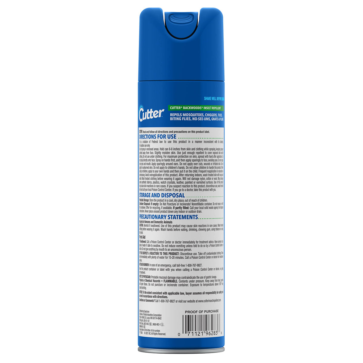 Cutter Backwoods aerosol spray in use during outdoor activity for extended bug protection.