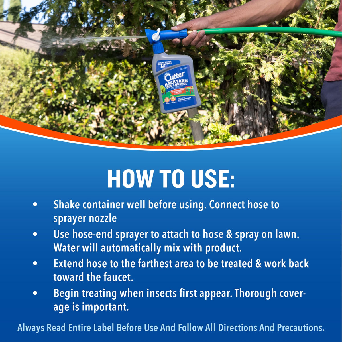 Cutter product protecting against fleas and ants on patios and grass