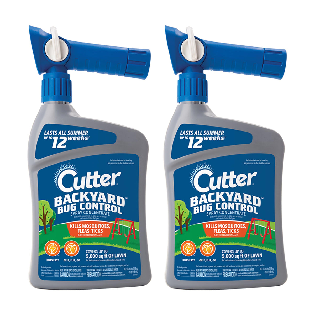 Cutter Backyard Bug Control Spray Concentrate bottle protects lawns from mosquitoes