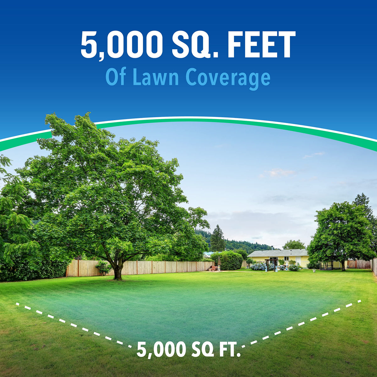 Lawn edge and garden path with Cutter Essentials for mosquito control.