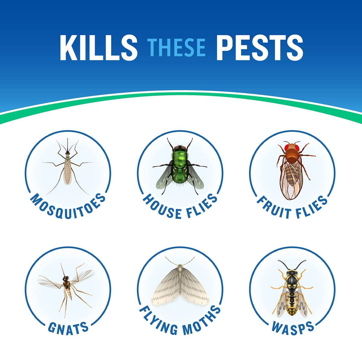 Cutter Essentials Outdoor Fogger kills mosquitoes, flies, and wasps outdoors.