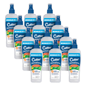 Cutter Skinsations bottle front shows 7% DEET protection for outdoor use