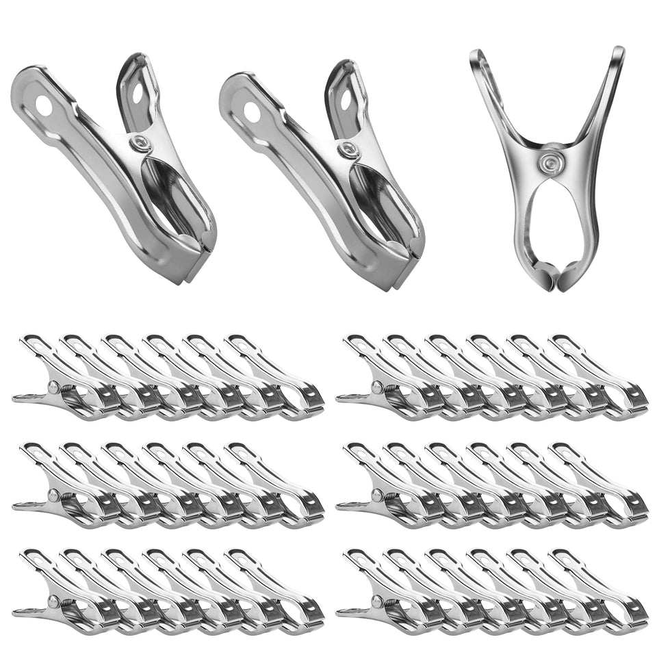 Cuxeedi heavy-duty garden clips front view showing sturdy stainless-steel grip