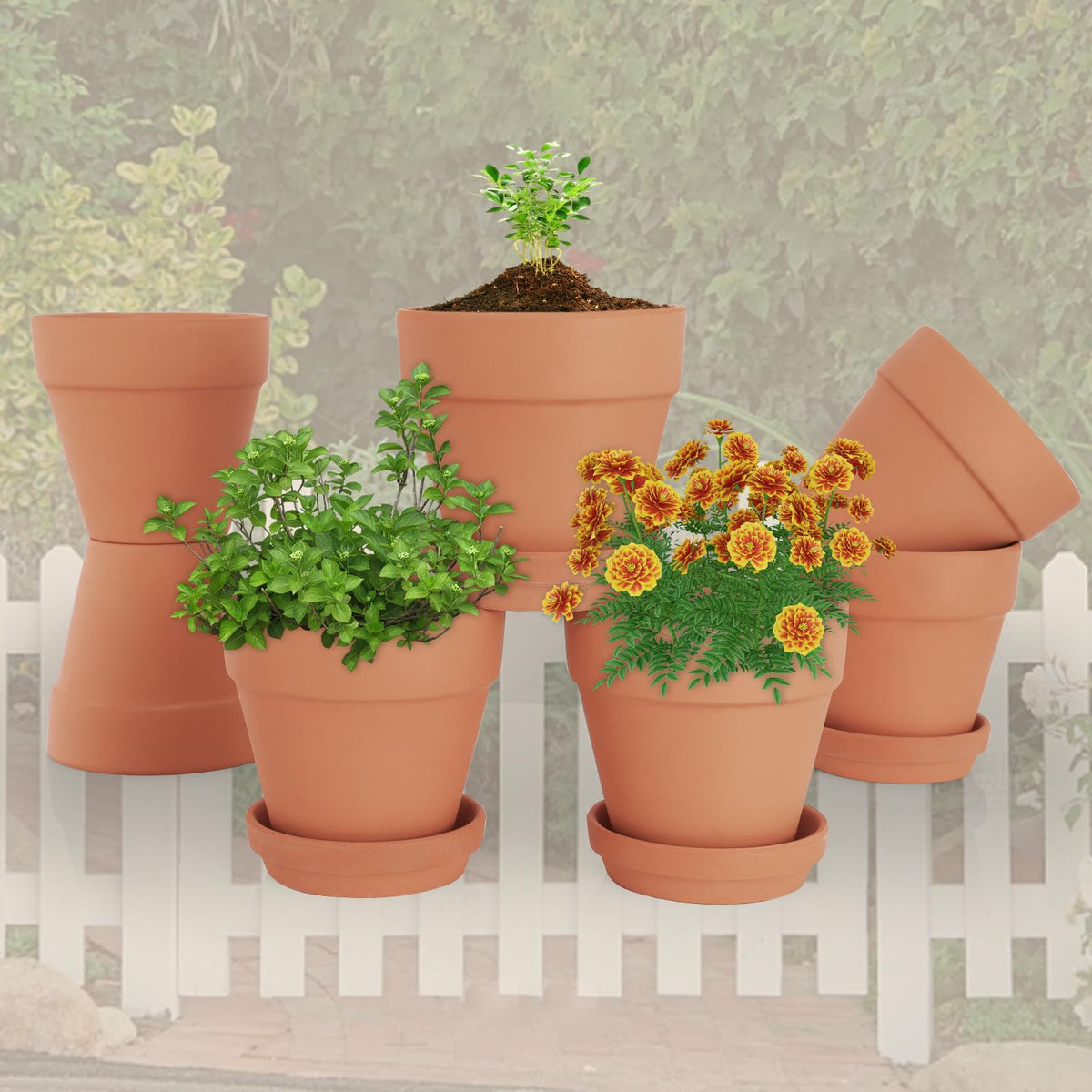 CUZZME durable terracotta pot baked at high temperature for lasting use.