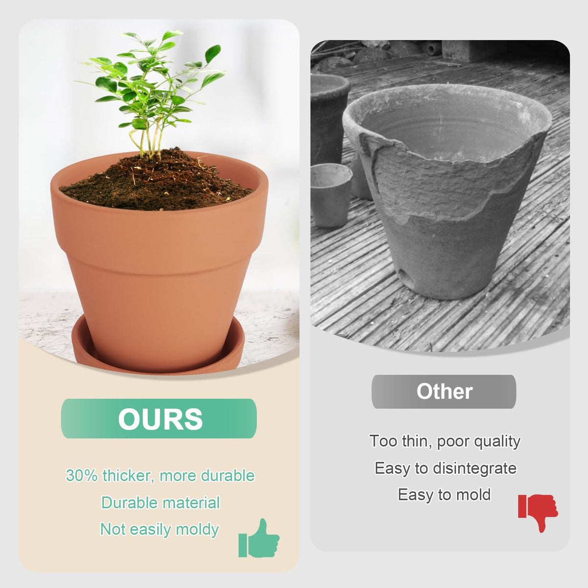 CUZZME small planters perfect for DIY terrarium projects and crafts.
