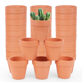CUZZME terra cotta pot 3 inch round with drainage hole for healthy plants