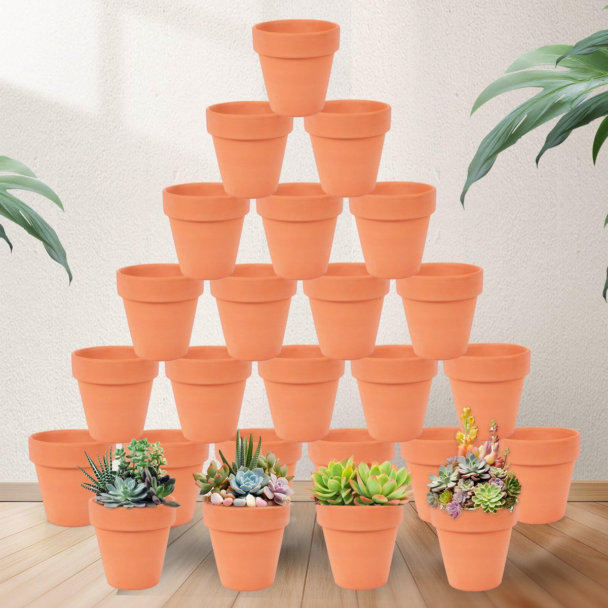 CUZZME terracotta pot in indoor setup for small herbs or succulents