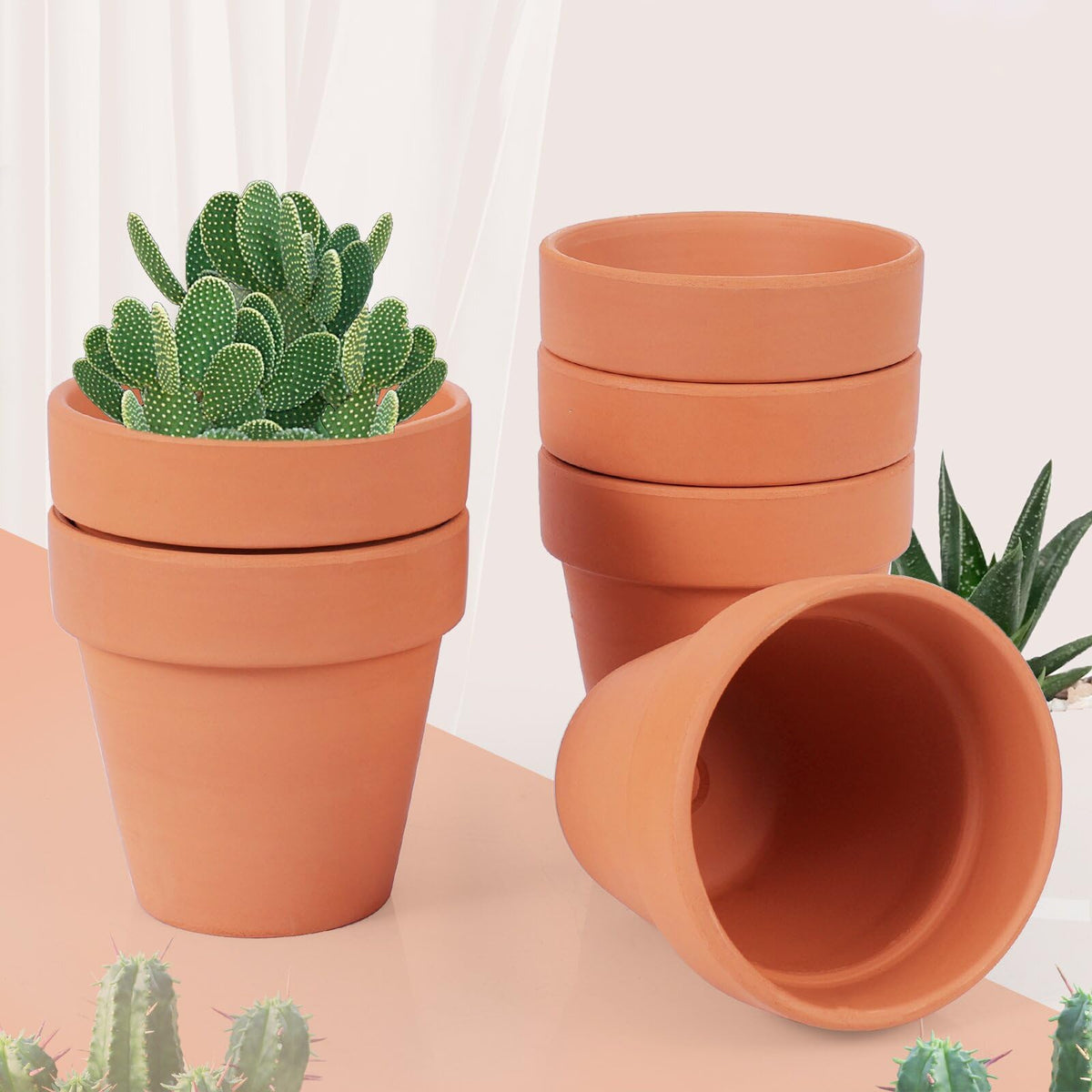 CUZZME wedding favor terracotta pots add rustic charm to events.