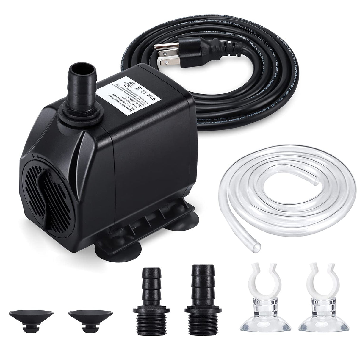 CWKJTOP fountain pump front view shows compact, discreet placement.
