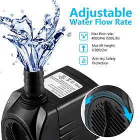 CWKJTOP fountain pump nozzle attachments illustrate multiple flow patterns