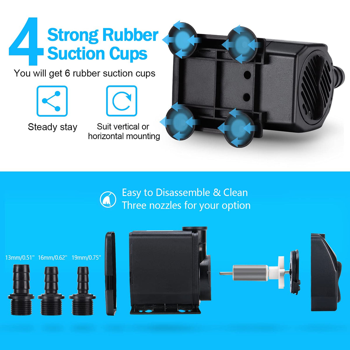 CWKJTOP pump tubing 6.5ft length enables flexible placement in tanks.