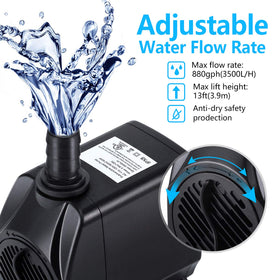 CWKJTOP fountain pump operates quietly for peaceful spaces.