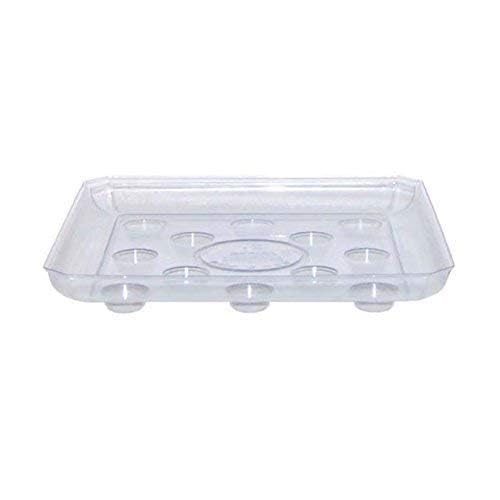 CWP SQDS-1200 ceramic and plastic planters fit securely on this saucer.