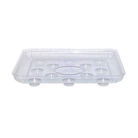 CWP SQDS-1200 ceramic and plastic planters fit securely on this saucer.