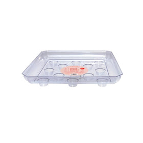 CWP SQDS-1200 heavy-gauge clear saucer protects floors from water and soil spills.